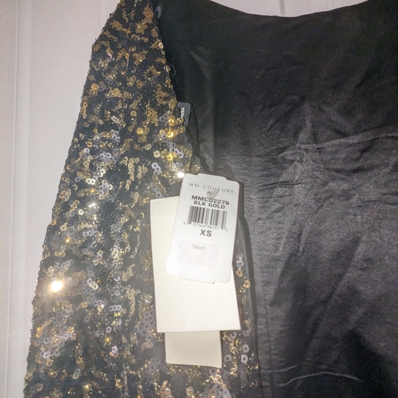 Black and Gold Sequin Dress - Picture 4 of 6